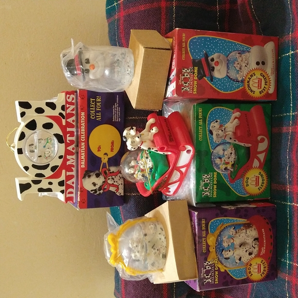 Vintage 1996 McDonald's 101 Dalmatian Complete Snow Dome Collection - Picture 6 of 10